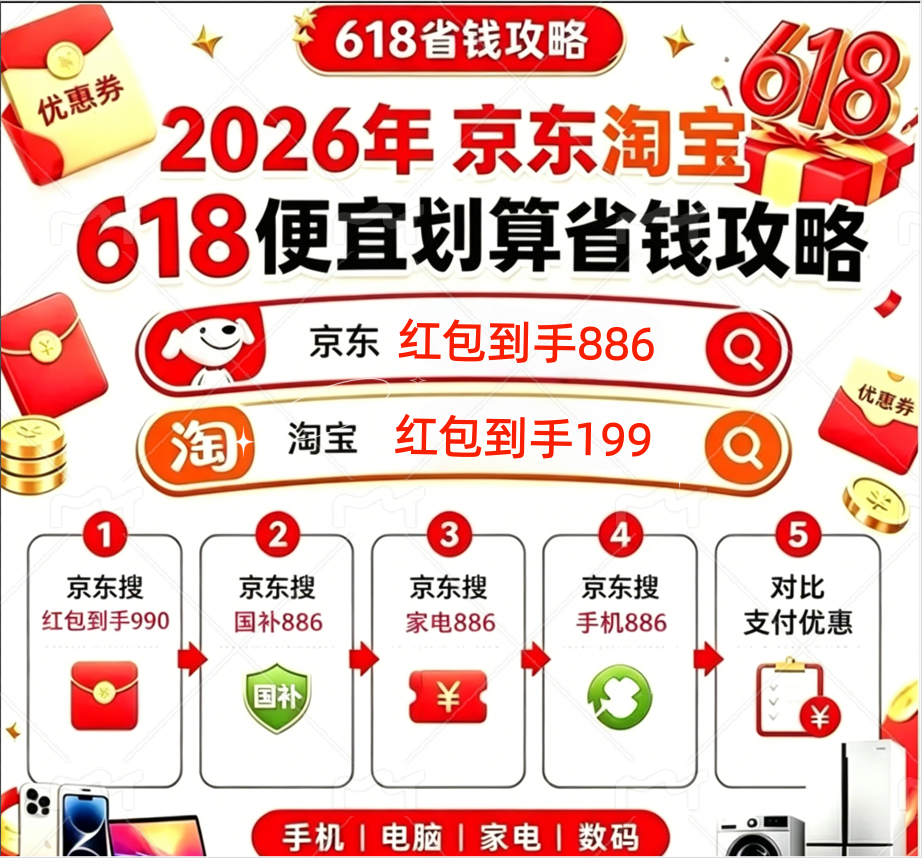 全都已经开始了！京东淘宝618开门红全面炸场，最全省钱攻略速看！当前正是618全周期力度最大、库存最足、价格最低、福利最全的黄金窗口期