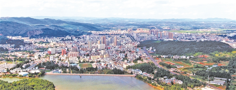 城市鸟瞰图。