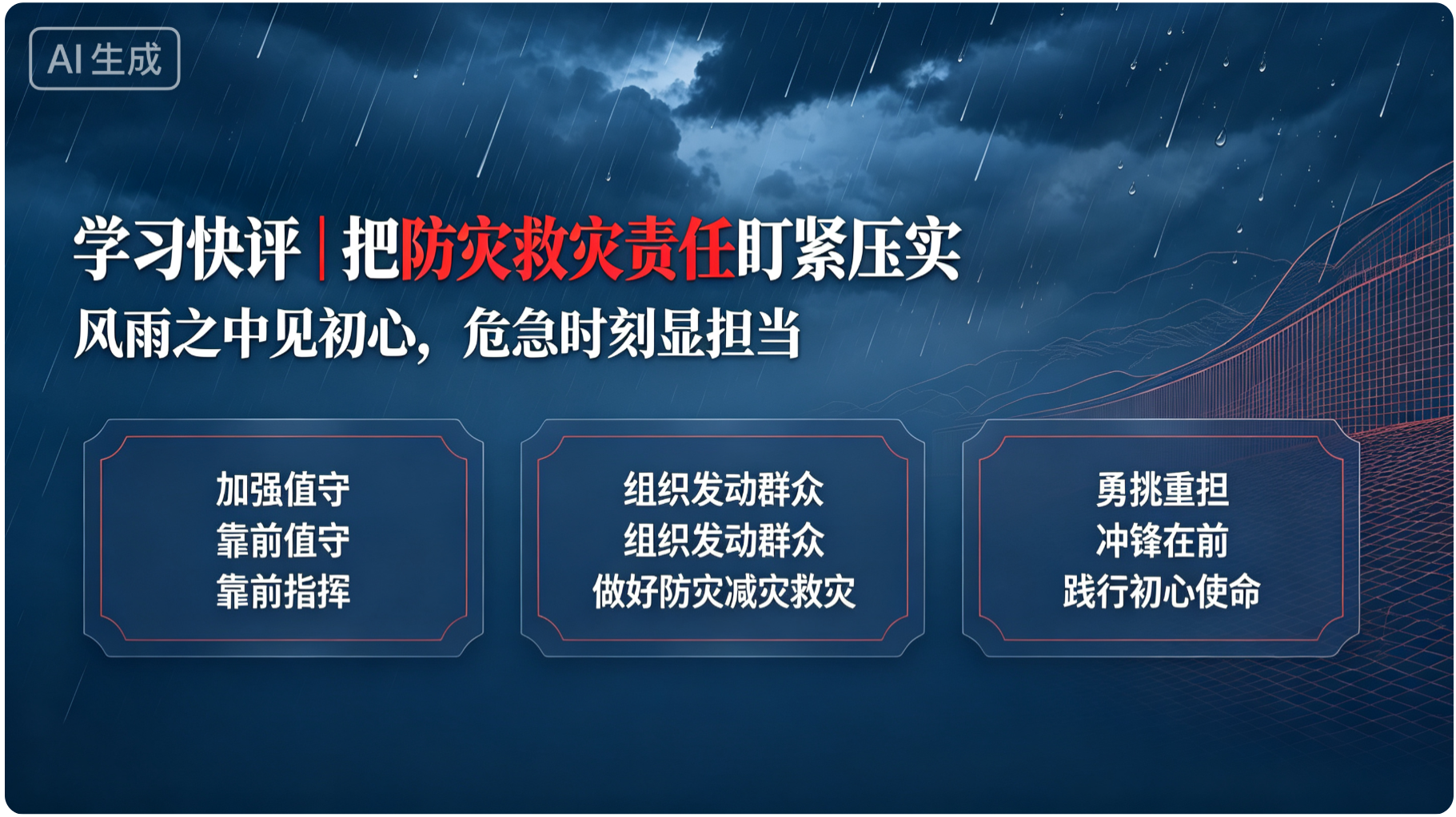 学习快评｜把防灾救灾责任盯紧压实